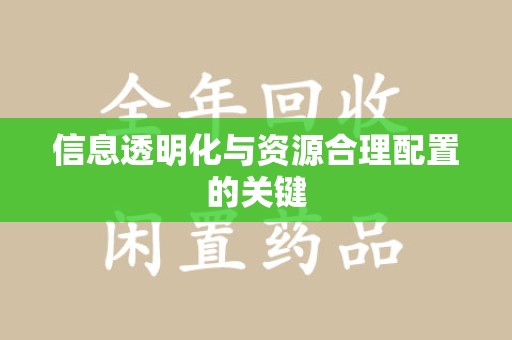 阜阳信息透明化与资源合理配置的关键